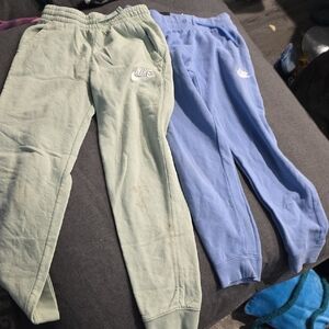 Nike Kids Sweatpants - Light Green and Light Blue